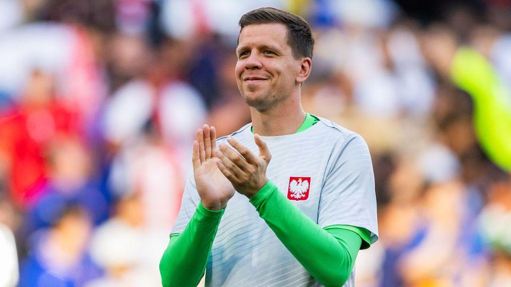 Wojciech Szczesny applauds supporters after a Poland match at Euro 2024