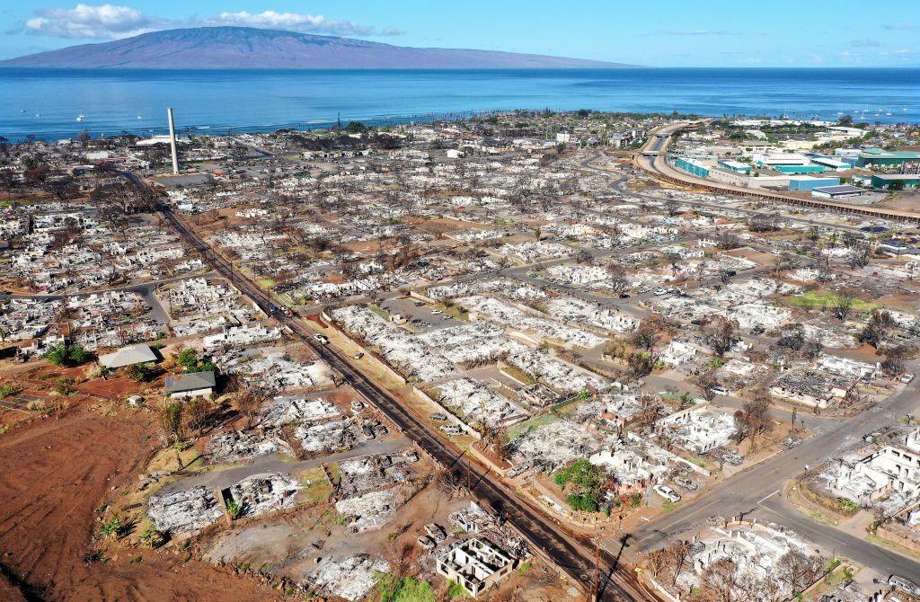 Homes destroyed by fire in Maui, Hawaii