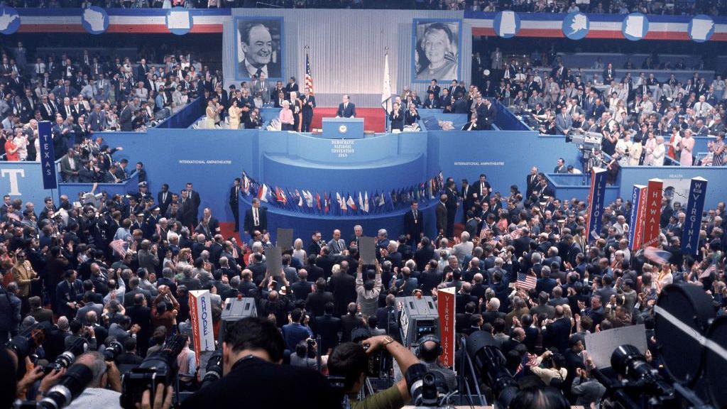 Delegates at the 1968 Democratic National Convention