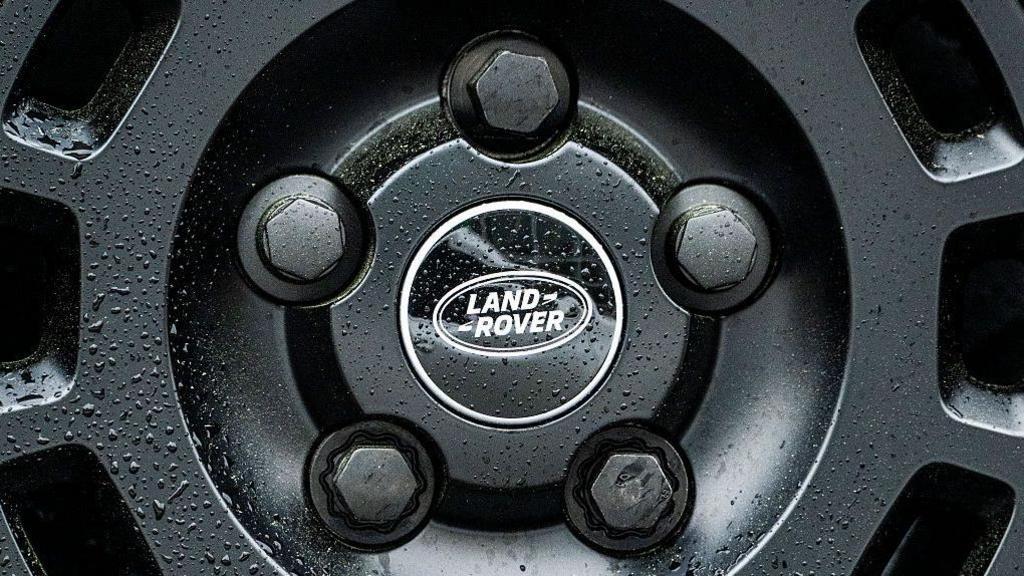 Close up of a Land Rover's wheel 