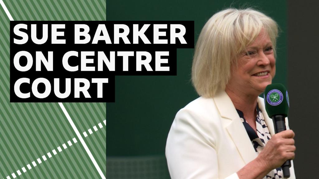 Wimbledon 2024 video: Sue Barker comes out on Centre Court to speak to ...