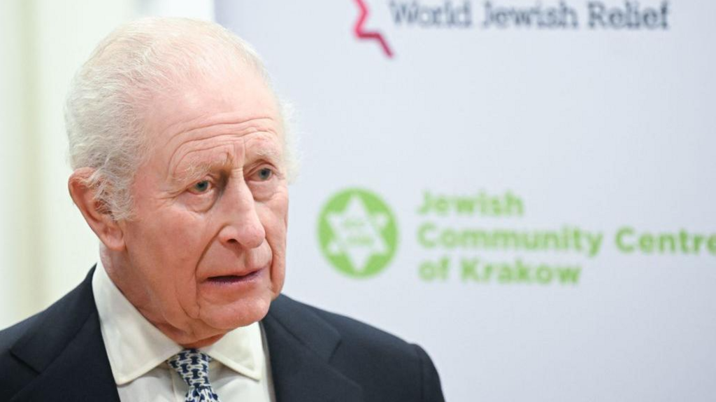 King Charles speaking at a Jewish community centre