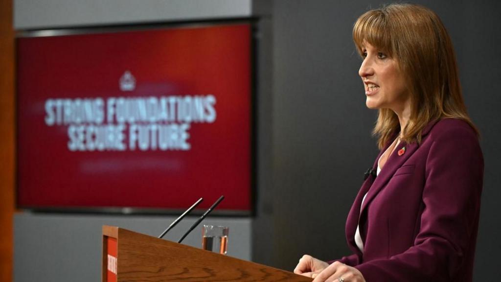 Chancellor Rachel Reeves delivers a speech ahead of the Budget later this month at Downing Street in central London