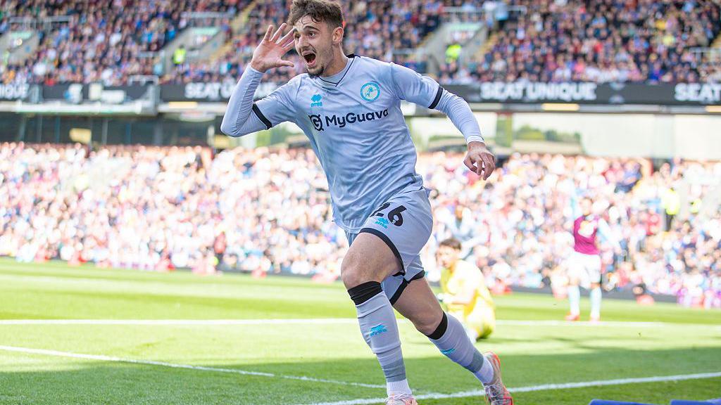 Mihailo Ivanovic celebrates after scoring for Millwall