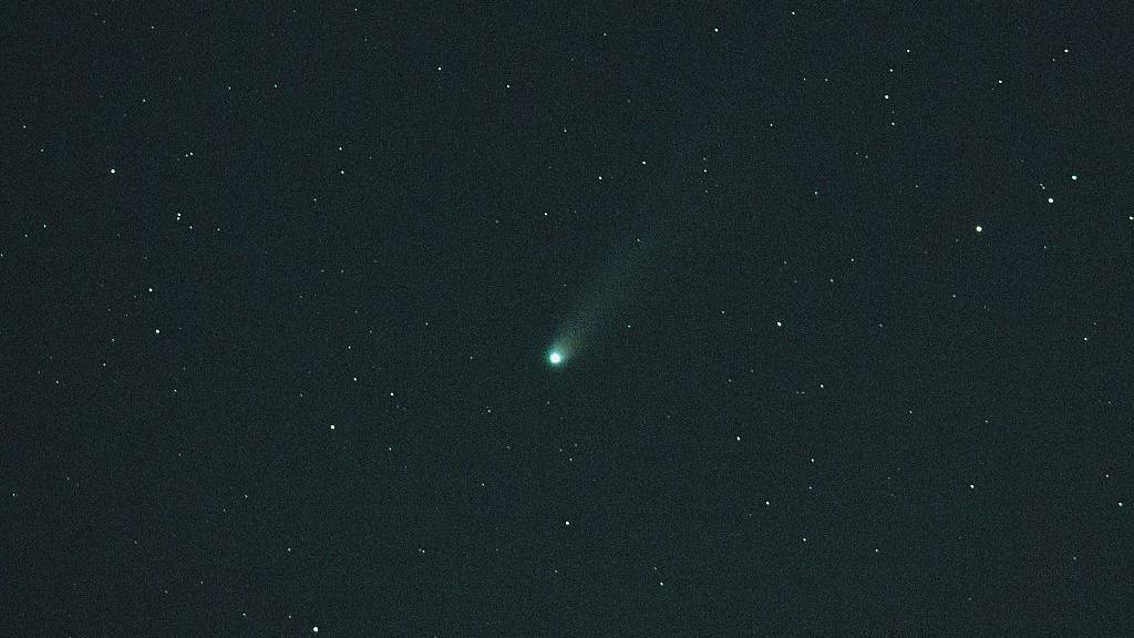 Comet Lemmon 'C/2025 A6' shines among the stars in the night