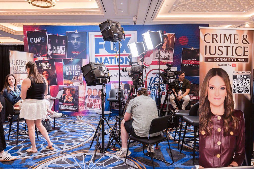Fox News sets up cameras for its true-crime related shows appearing at CrimeCon