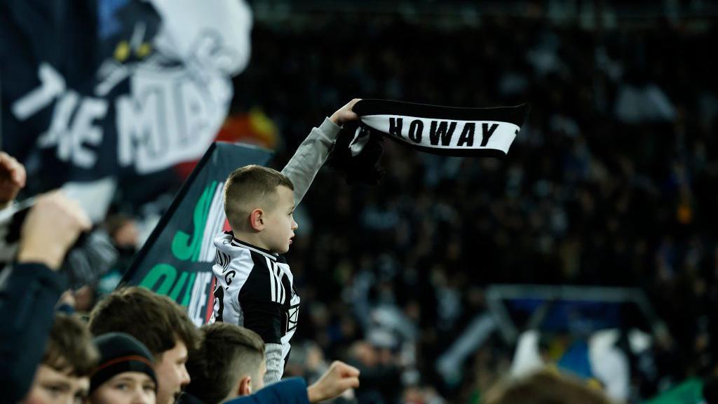 Newcastle fans during the Carabao Cup Semi Final