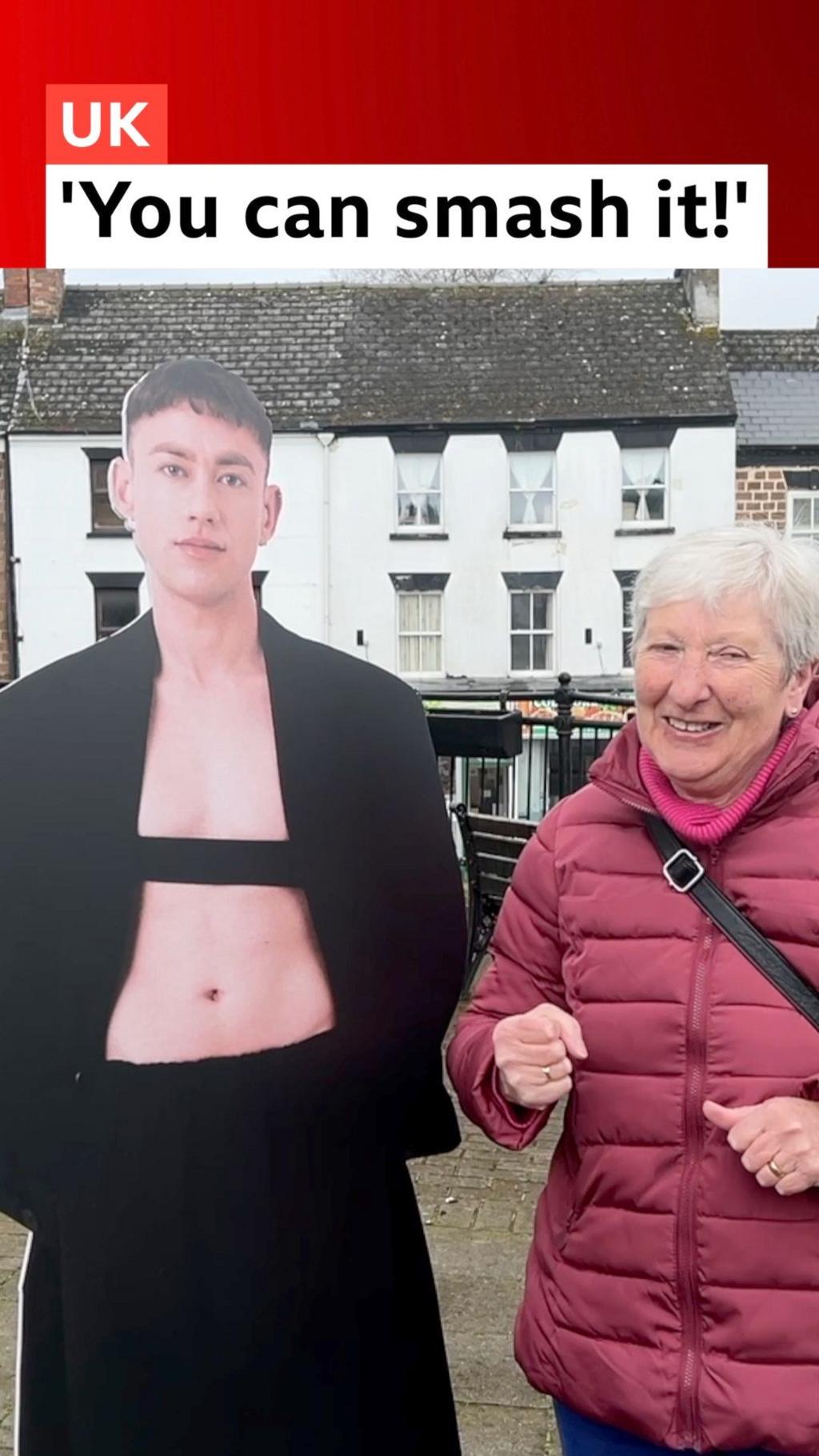 Olly Alexander cut out and a well-wisher