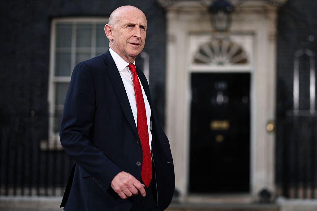 Britain's former Defence secretary John Healey leaves 10 Downing Street in London as cabinet appointments are being made after Andy Burnham became Britain's new Prime Minister.