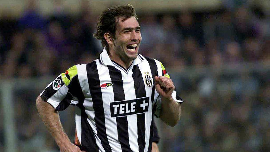 Igor Tudor celebrates scoring a goal for Juventus
