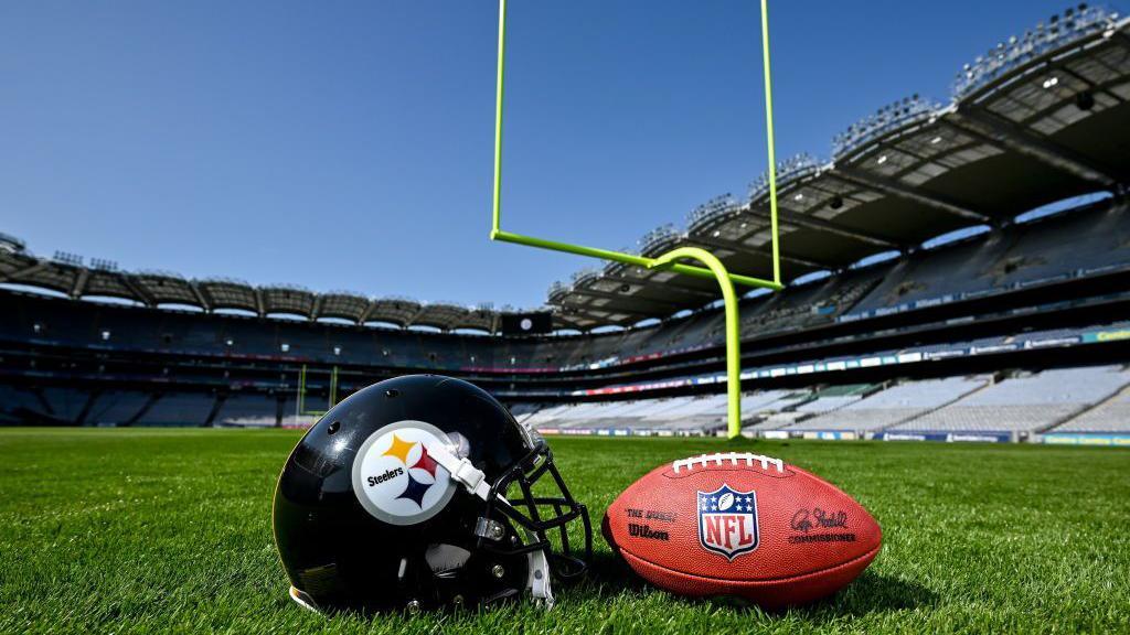 A Pittsburgh Steelers helmet at Croke Park