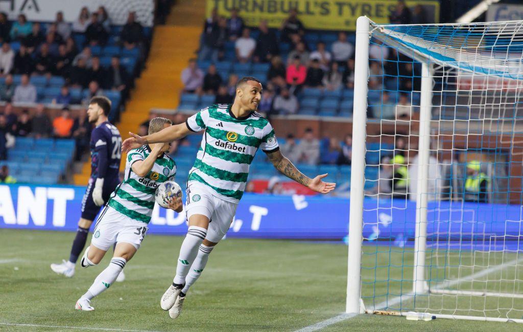 Adam Idah celebrating after scoring against Kilmarnock