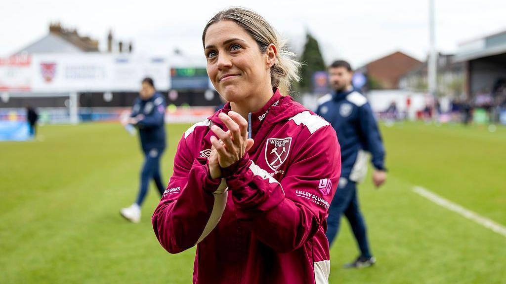 West Ham's Katrina Gorry applauds