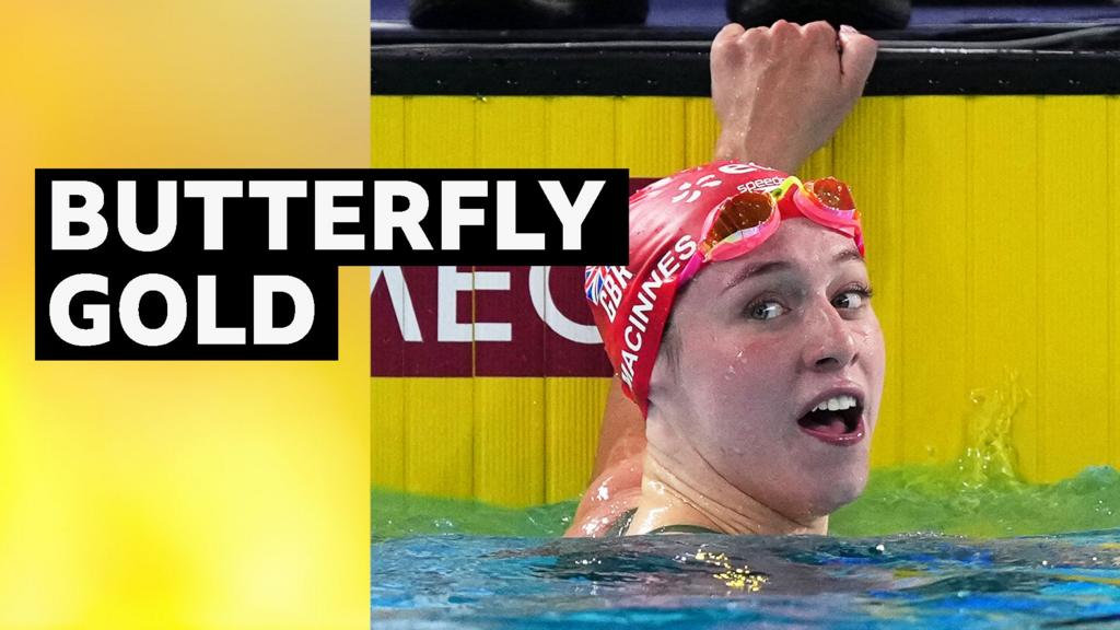 'Outstanding!' GB's Macinnes wins 200m butterfly gold with 'gutsy' swim
