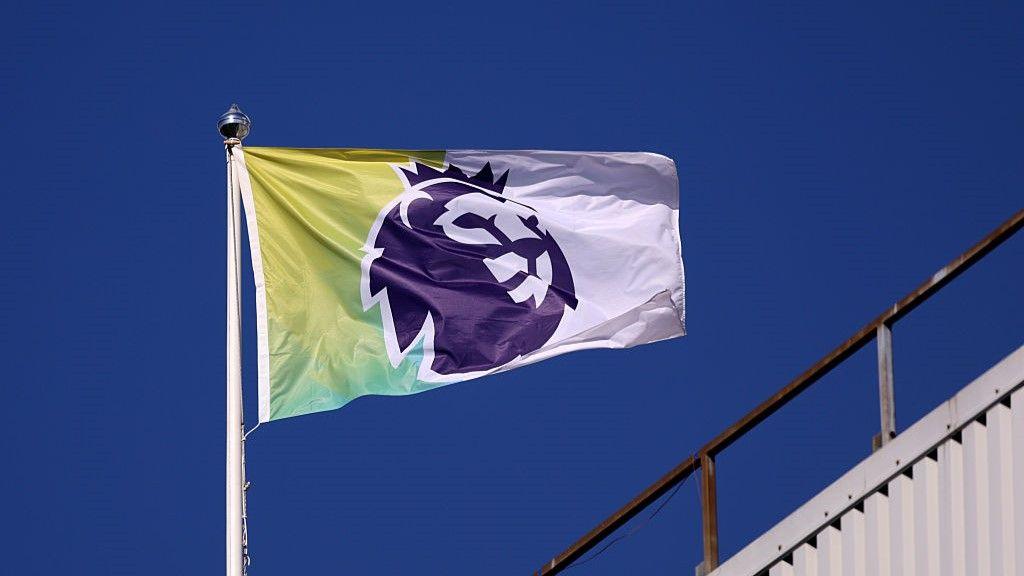 image of the Premier League logo on a flag