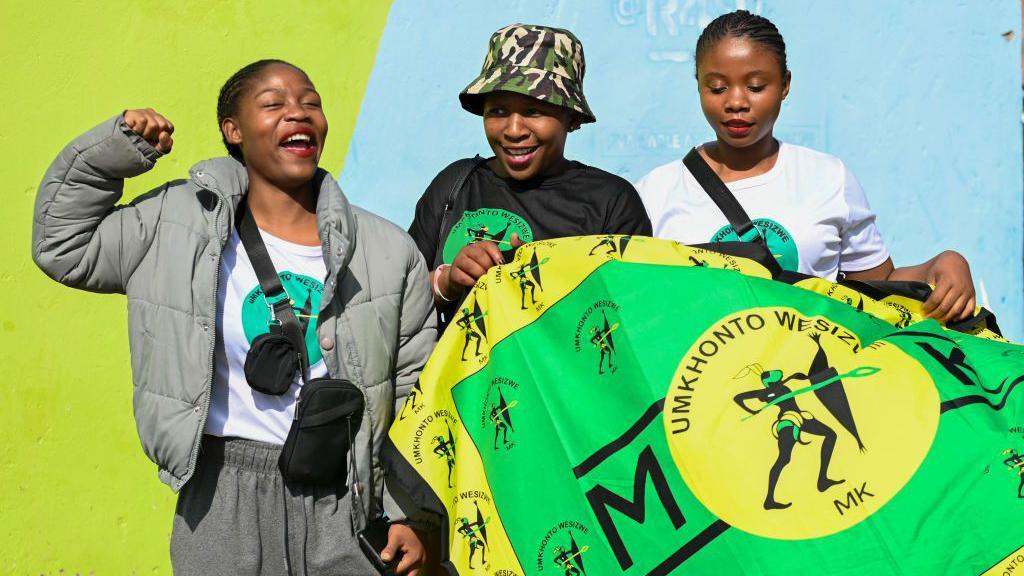 MK members during the uMkhonto weSizwe (MK) rally on June 17, 2024 in Umzumbe, South Africa. The sub region will hold by-elections on the 19th of June.