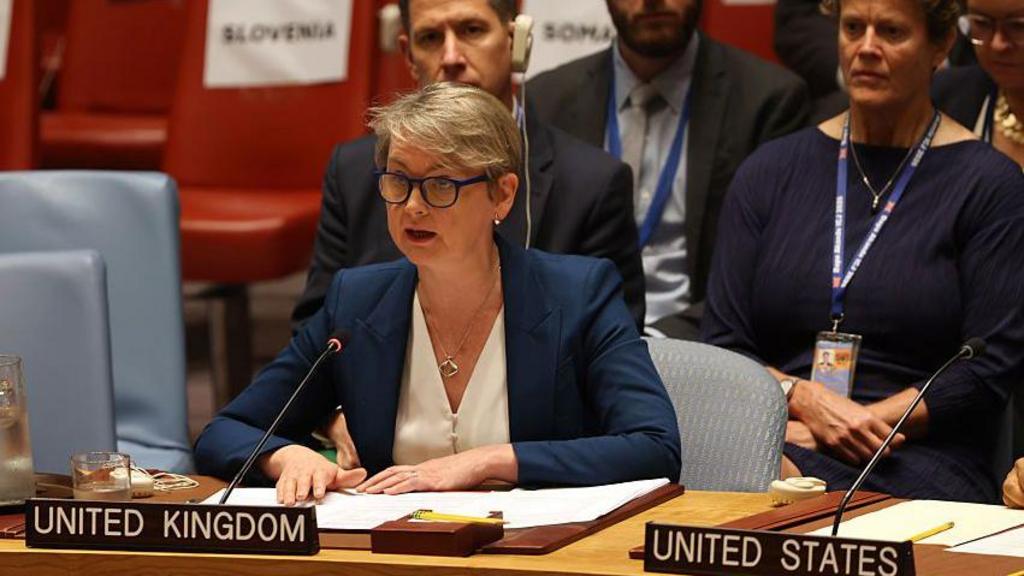 UN security talks under way as France prepares to join UK in recognising  Palestinian state - BBC News