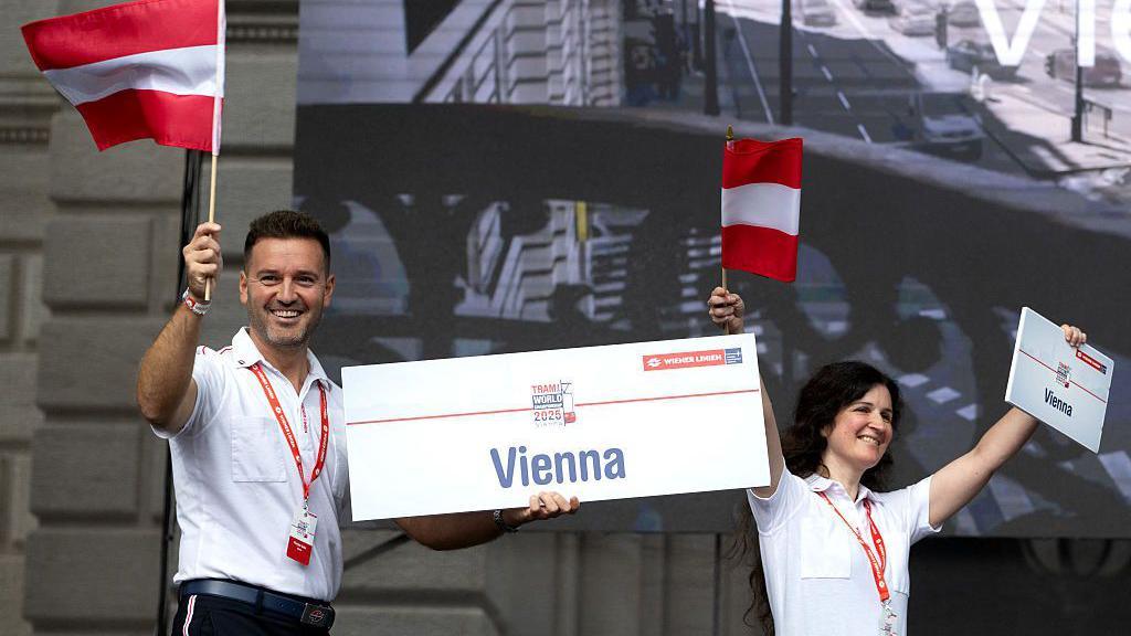 Vienna tram driving team.