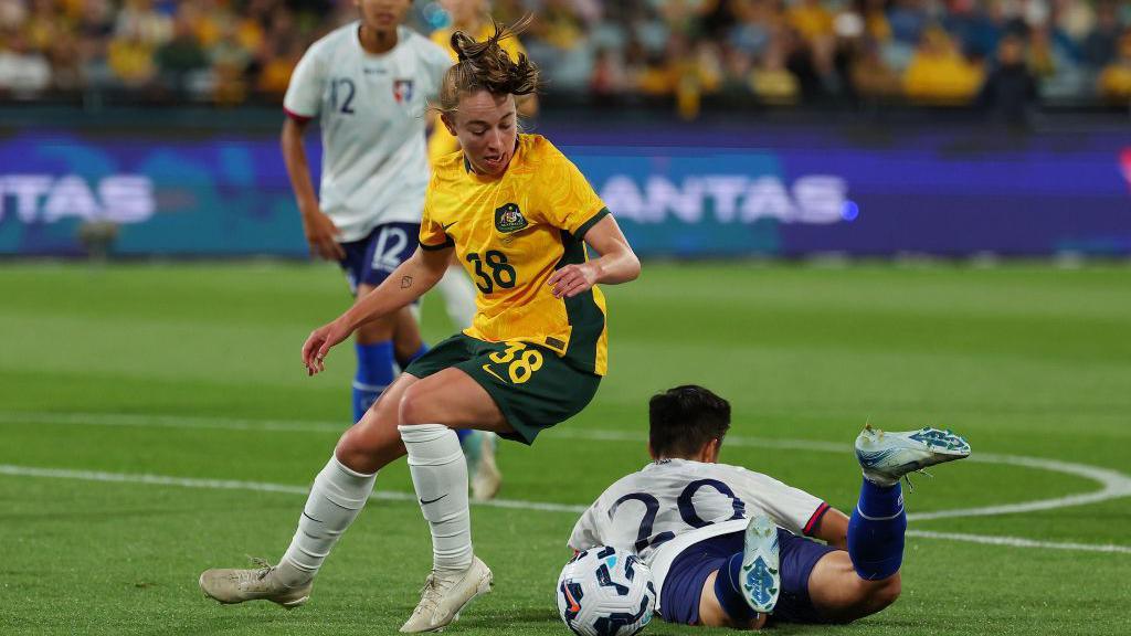 Laura Hughes in action against Chinese Taipei 