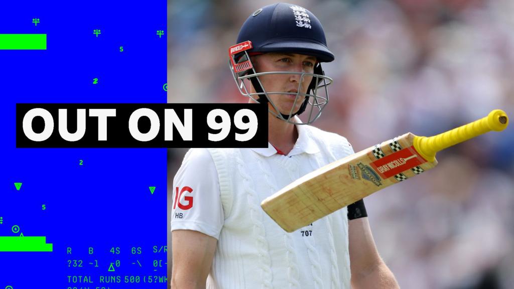 Harry Brook Injured, Dismissed for 99 at Headingley