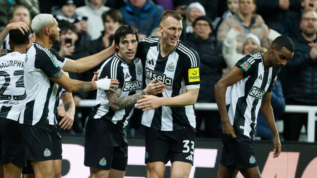 Newcastle 3-1 Brentford: Dan Burn on Sandro Tonali - BBC Sport