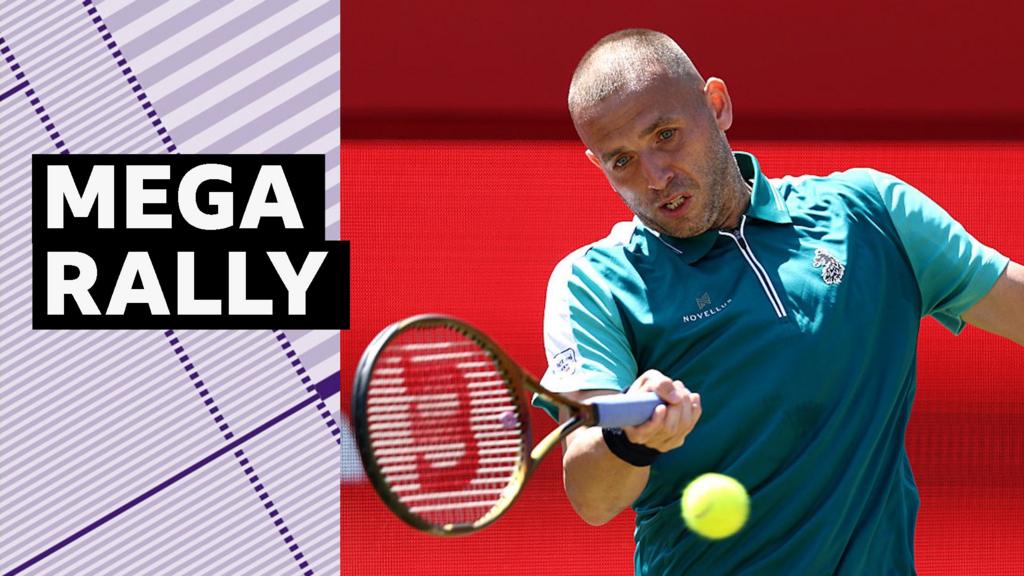 Watch: GB's Evans wins 37-shot rally against Tiafoe