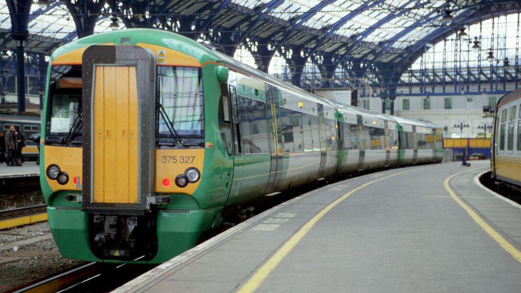 Train at Brighton station