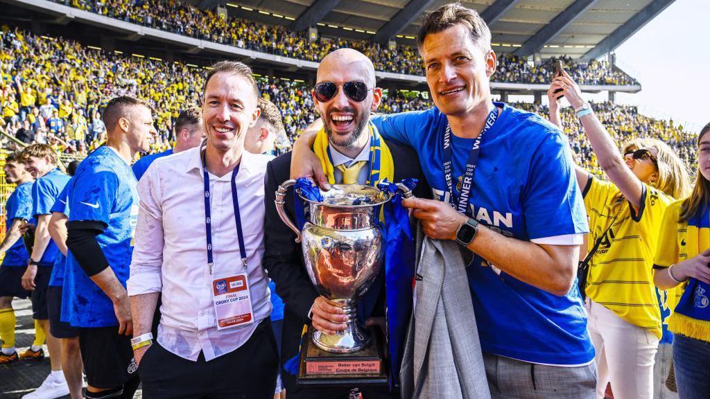 Alex Muzio celebrates USG's title