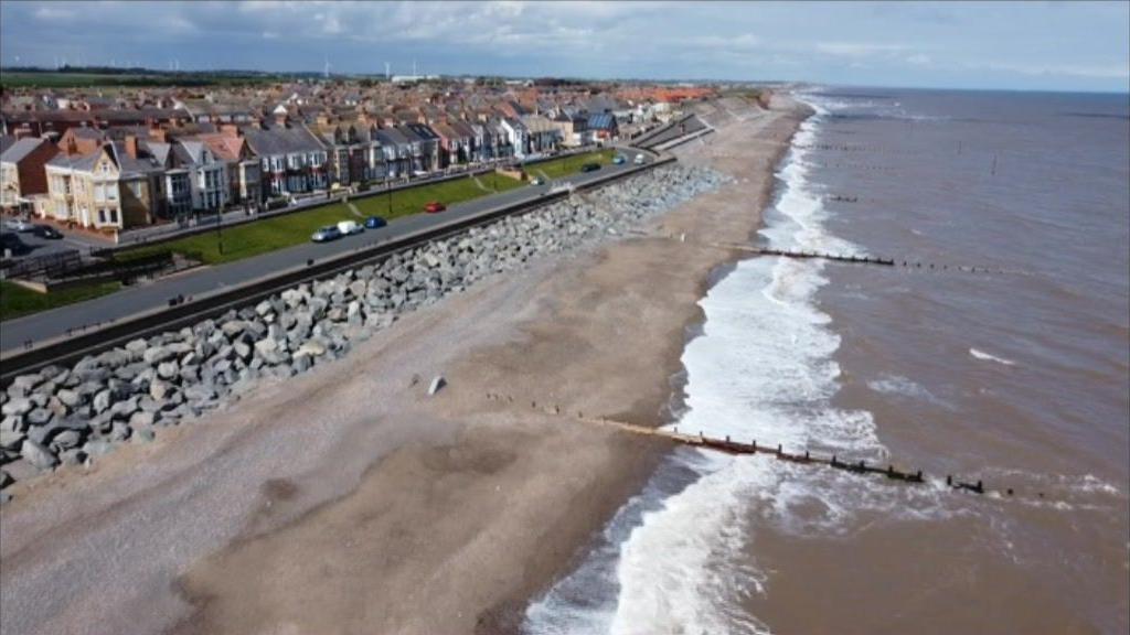 Drone image of the South Holderness coastline.