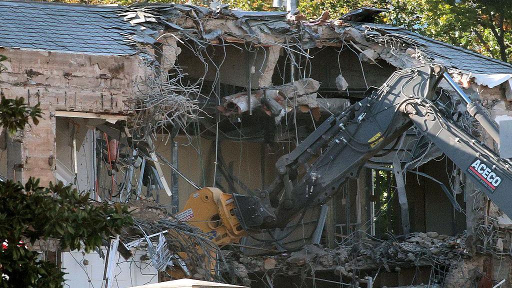 Demolition of a section of the East Wing of the White House
