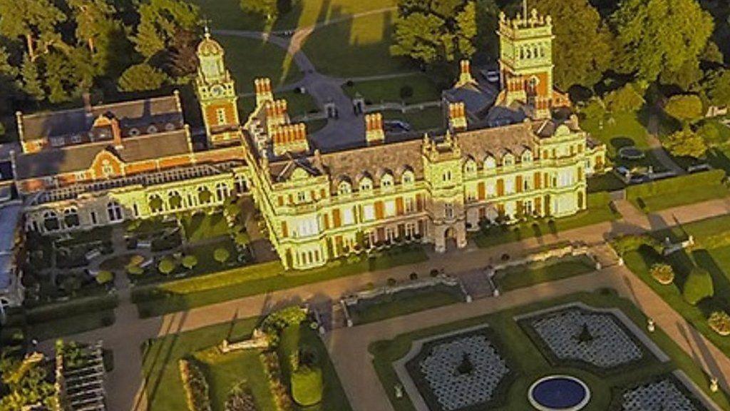 Aerial view of Somerleyton Hall