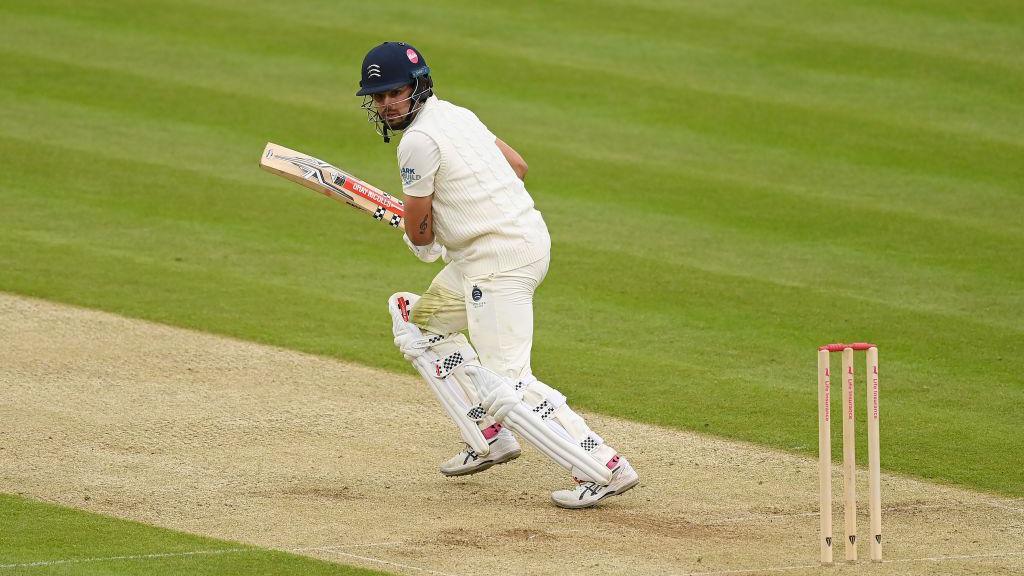 Max Holden bats during a County Championship match between Middlesex and Yorkshire at Lord's