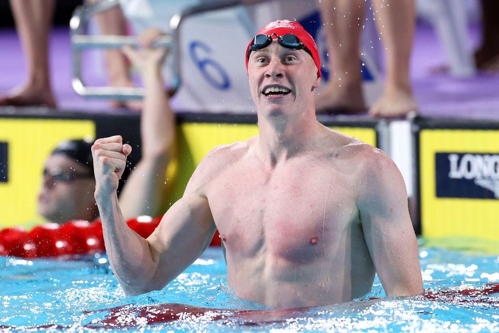 Tom Dean in the pool.