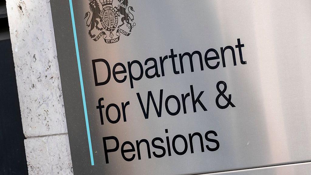 A logo reading Department for Work & Pensions