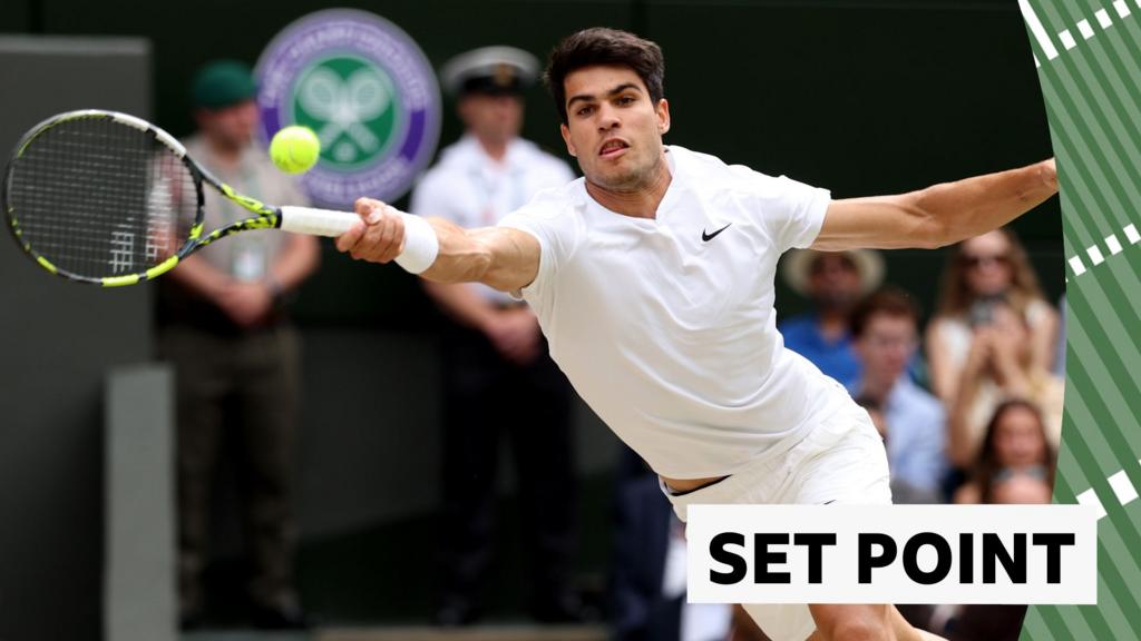 Alcaraz seals first set against Djokovic