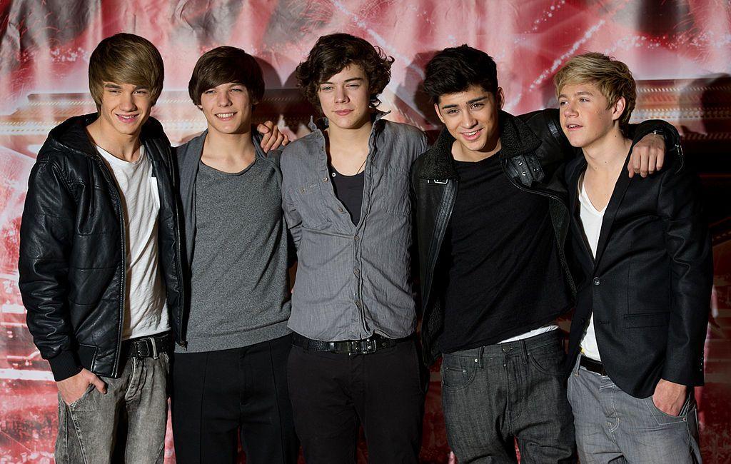 Liam Payne, Harry Styles, Zayn Malik, Louis Tomlinson, and Niall Horan at an X Factor press conference 