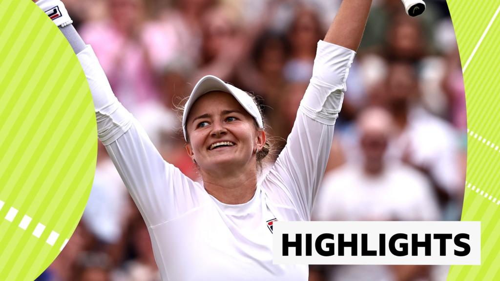 Krejcikova withstands Paolini comeback to win first Wimbledon title - highlights