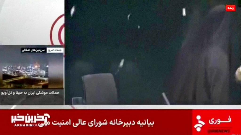 Debris falling in Iranian TV studio