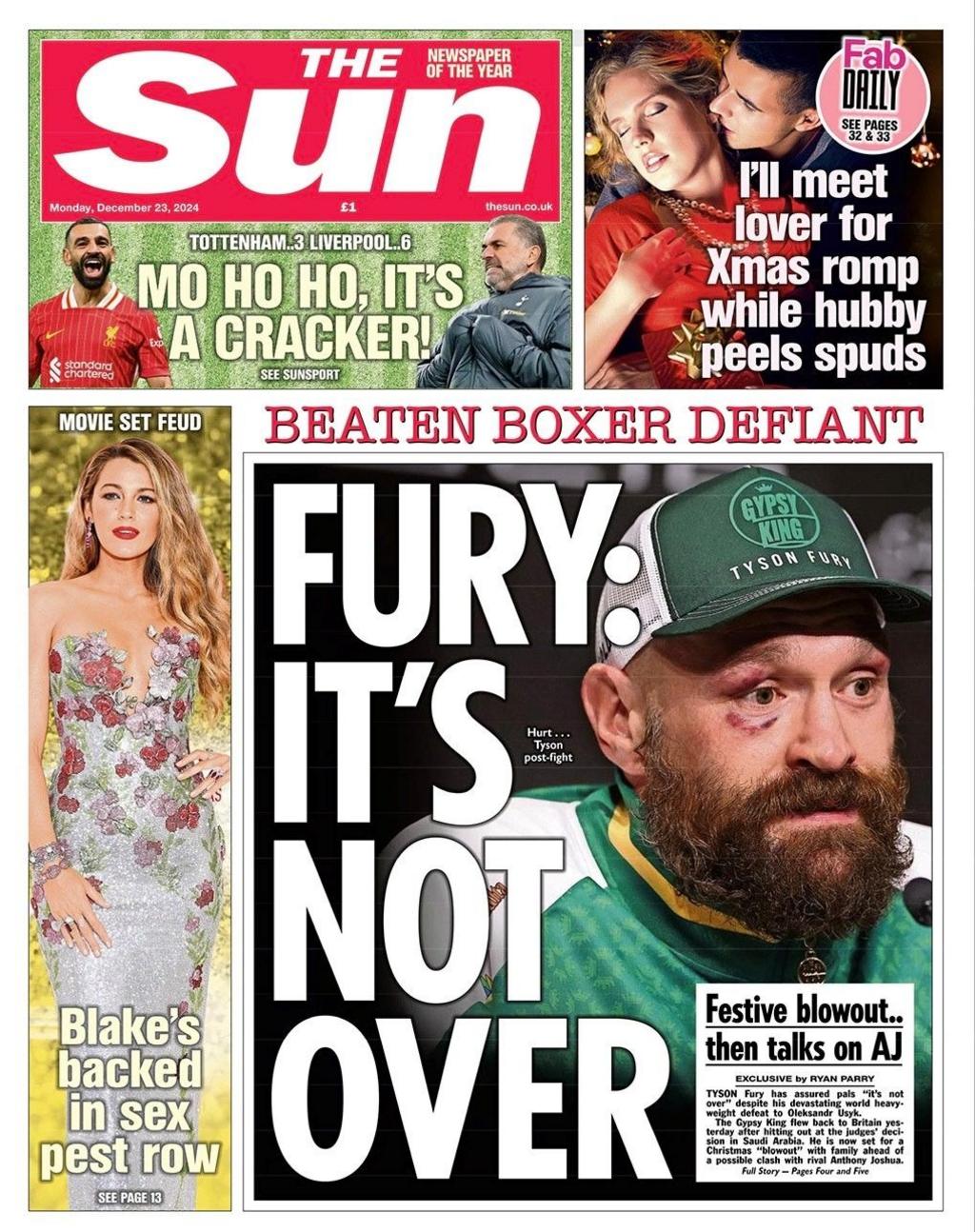 The Sun front page