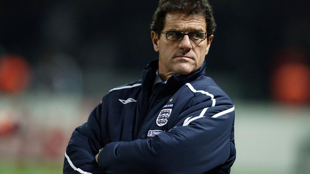 Fabio Capello in an England coat