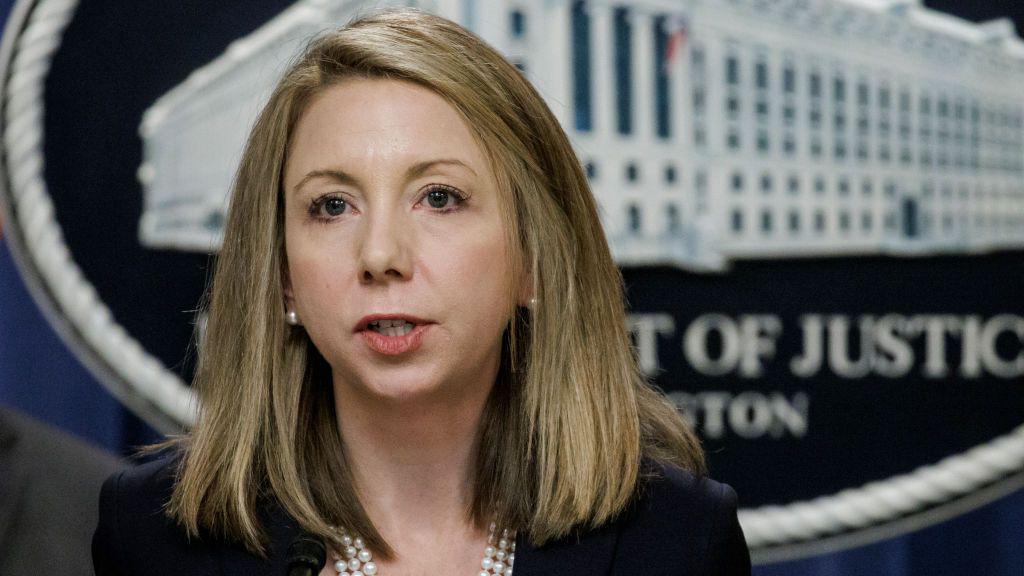 US attorney for the Eastern District of Virginia Jessica Aber speaks during a press conference at the Department of Justice on December 6, 2023