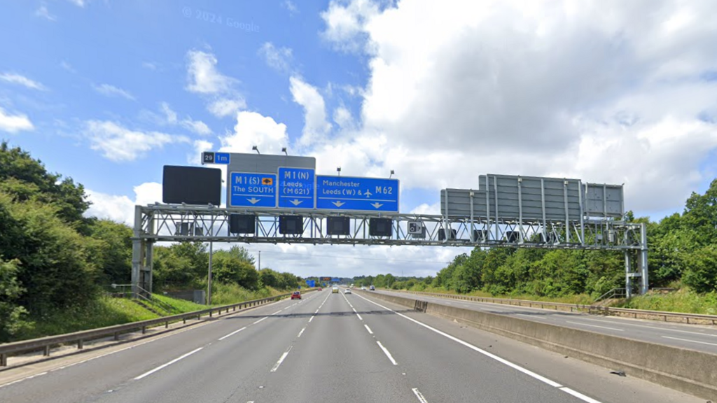 M62 westbound heading towards Leeds