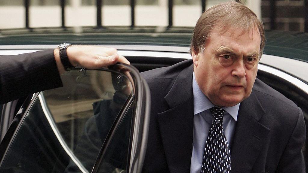 Deputy Prime Minister John Prescott arrives at Downing Street by car, to chair a ministerial meeting in 2006