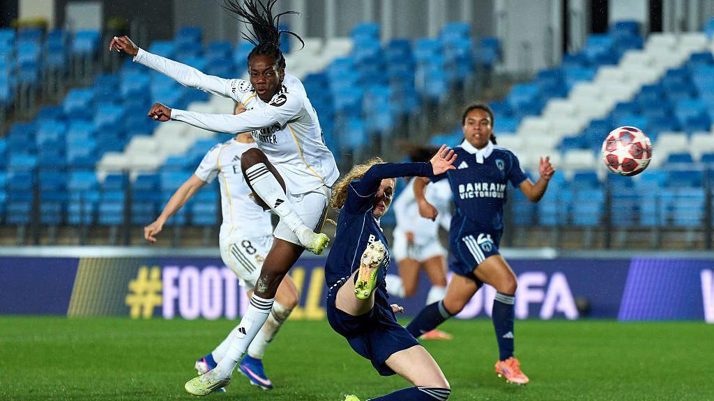 Naomie Feller scores for Real Madrid against Paris