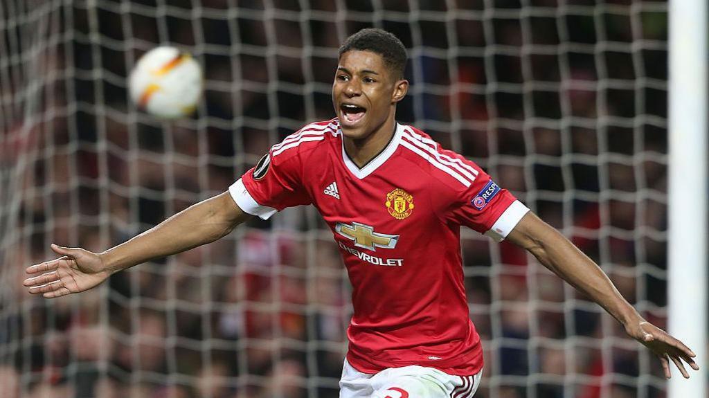 Rashford celebrates 