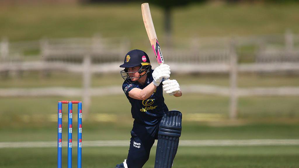 Mady Villiers batting for Durham