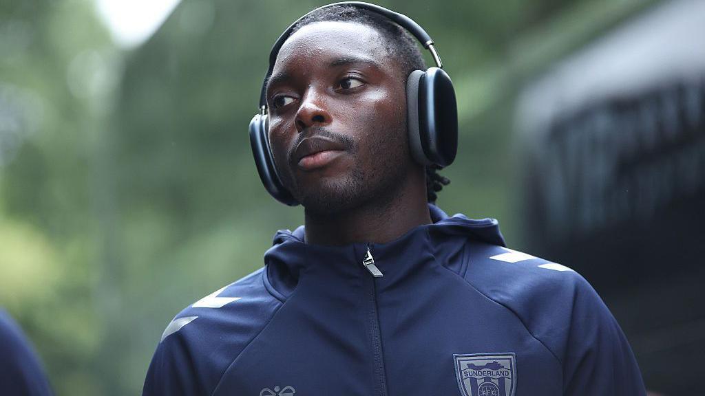 Ahmed Abdullahi of Sunderland looks on