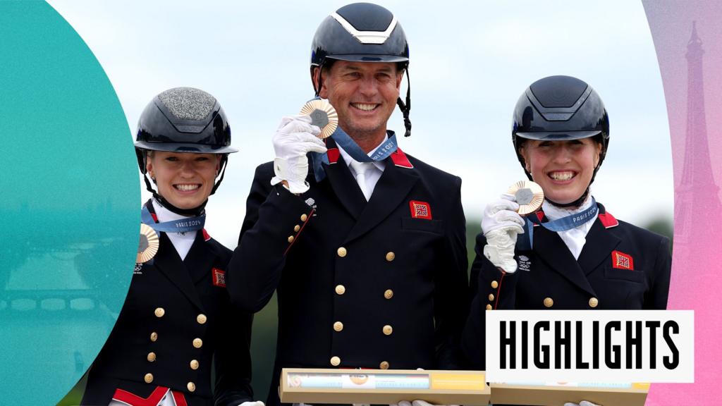 Team GB win bronze in the equestrian dressage - highlights