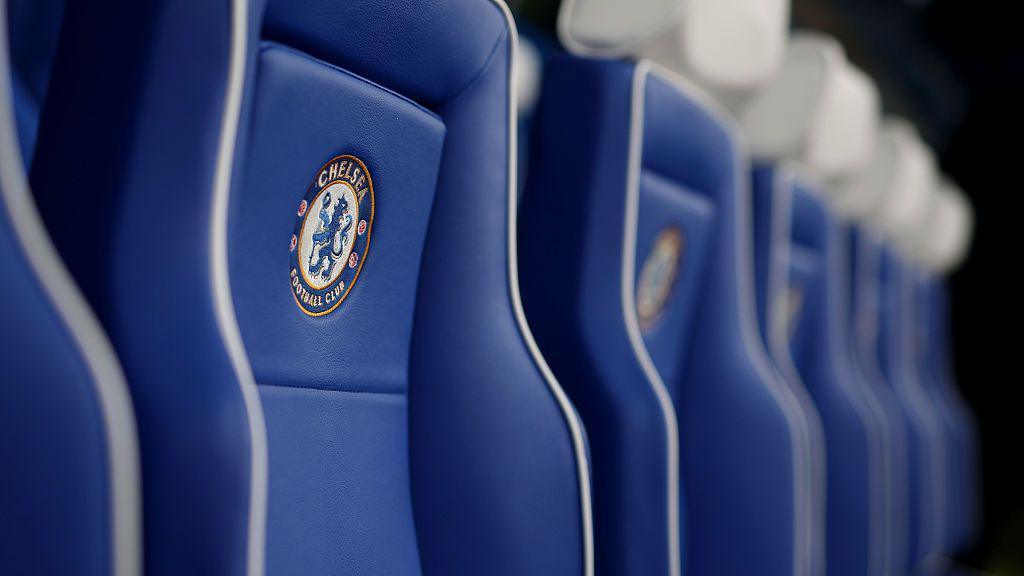 A detailed view of seats in the Chelsea dugout