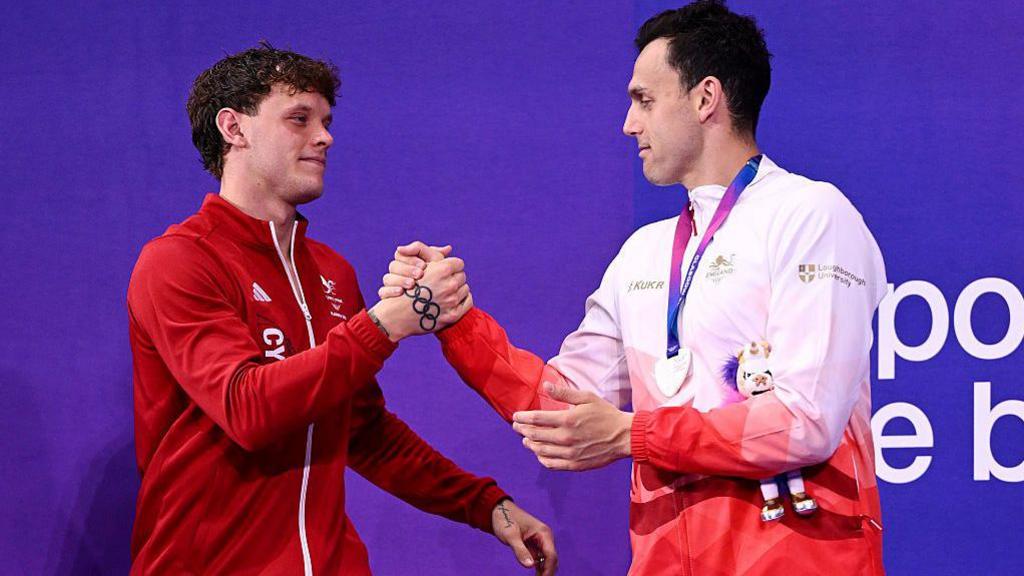 Matt Richards and James Guy both stood on the silver medal step for the podium